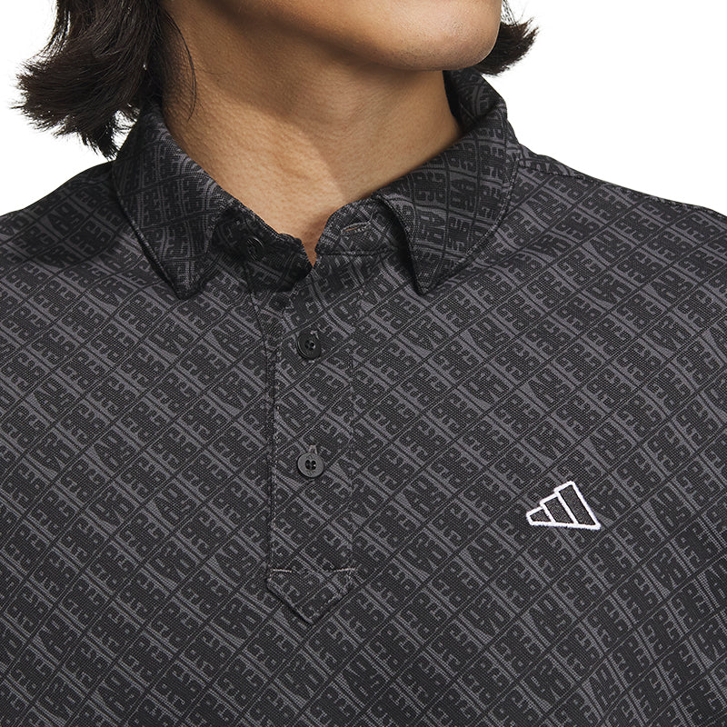 ADIDAS AEROREADY Play Green Men's Long Sleeve Polo (Black/Grey)