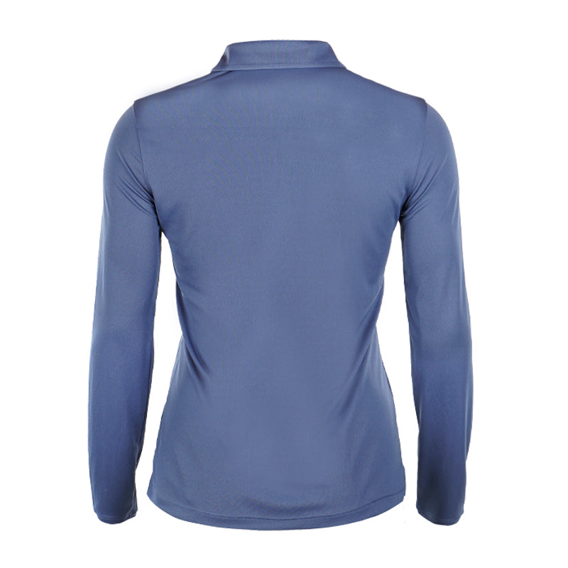NIKE Dri-FIT Victory Women's Long Sleeve Polo (Diffused Blue)