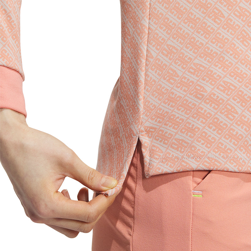 ADIDAS AEROREADY Play Green Women's Long Mock Shirt (Clay)
