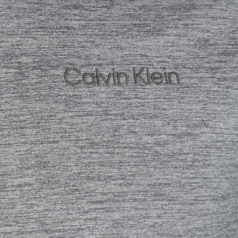 CALVIN KLEIN Newport Half-Zip Men's Long Sleeve Shirt (Silver Marl)