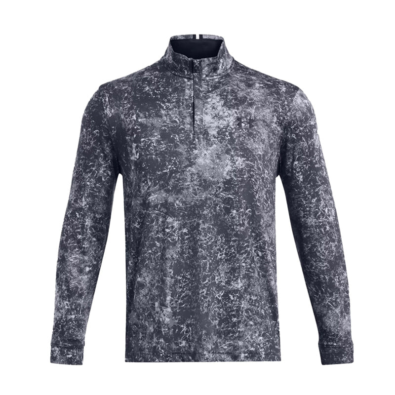 UNDER ARMOUR Playoff Printed 1/4 Men's Long Sleeve Zip Shirt (Downpour Grey)