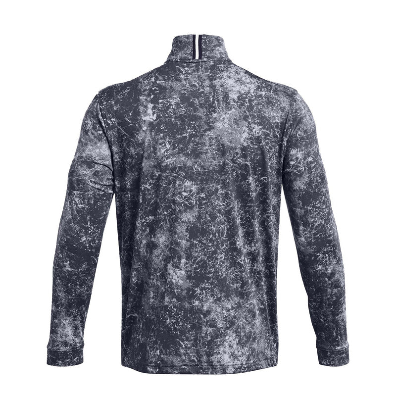 UNDER ARMOUR Playoff Printed 1/4 Men's Long Sleeve Zip Shirt (Downpour Grey)