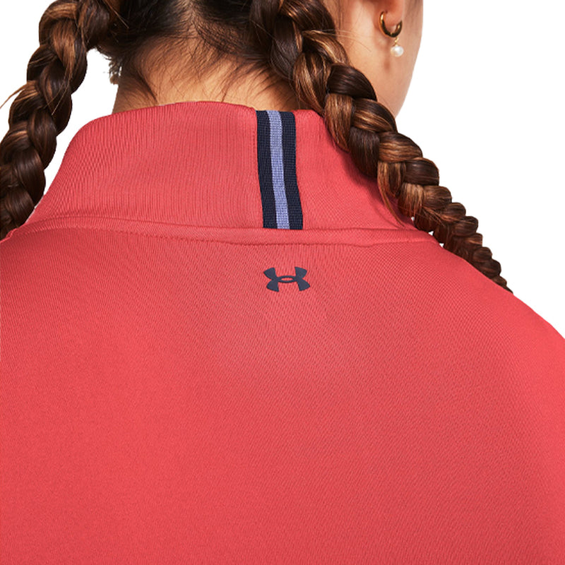 UNDER ARMOUR Playoff 1/4 Zip Women's Long Sleeve Polo (Red Solstice)