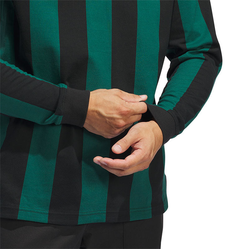 ADIDAS Go-To Men's Long Sleeve Rugby Polo (Collegiate Green)