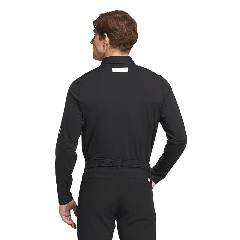 ADIDAS AEROREADY Men's Long Sleeve Polo (Black)