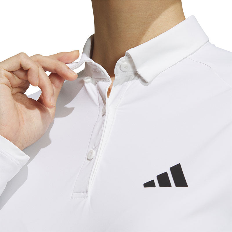 ADIDAS AEROREADY Women?s Long Sleeve Polo (White)