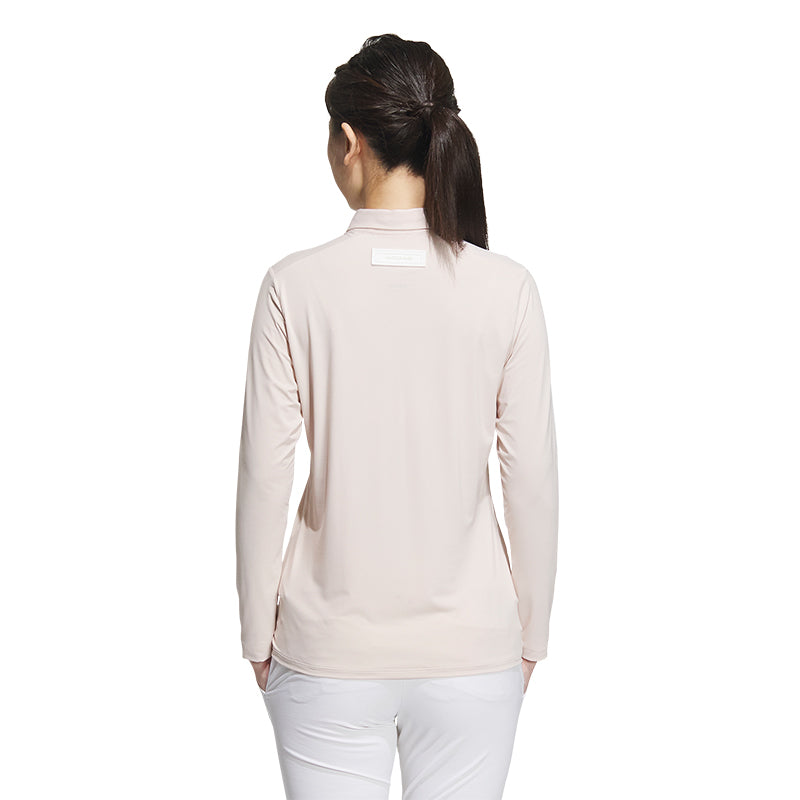 ADIDAS AEROREADY Women’s Long Sleeve Polo (Mauve)