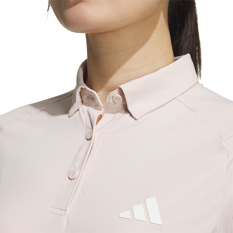 ADIDAS AEROREADY Women’s Long Sleeve Polo (Mauve)