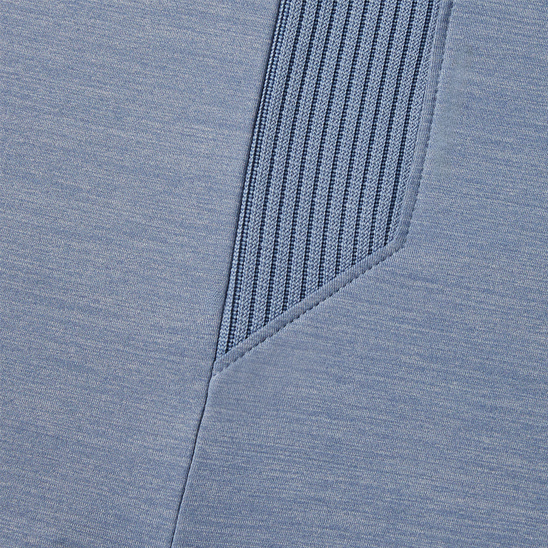 GFORE Ice-Nylon Men's Long Sleeve Polo (Heather Slate)