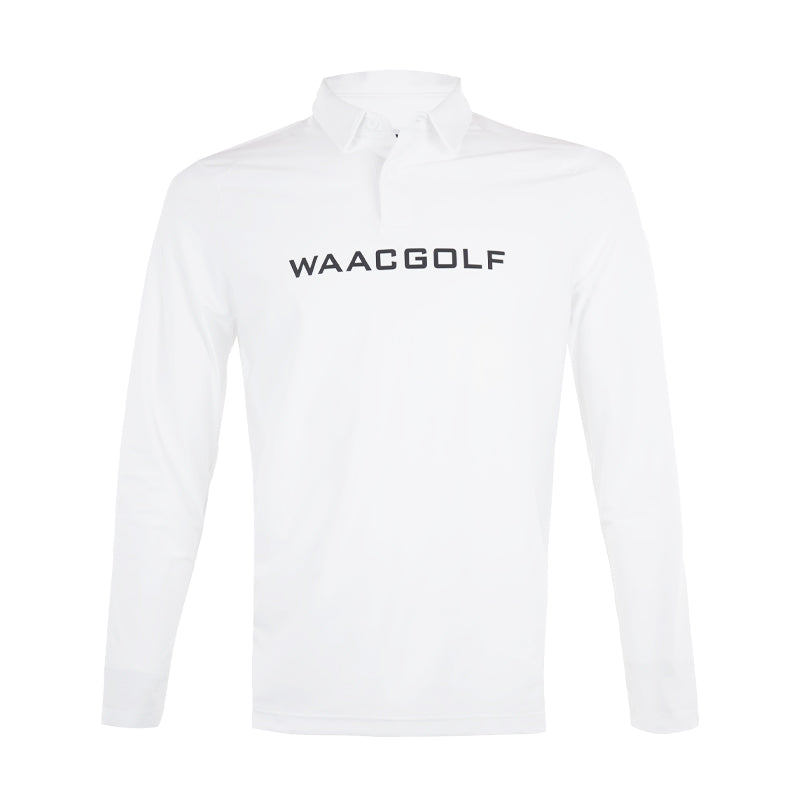 WAAC Korea Player's Edition Cool Men's Long Sleeve Polo (White)