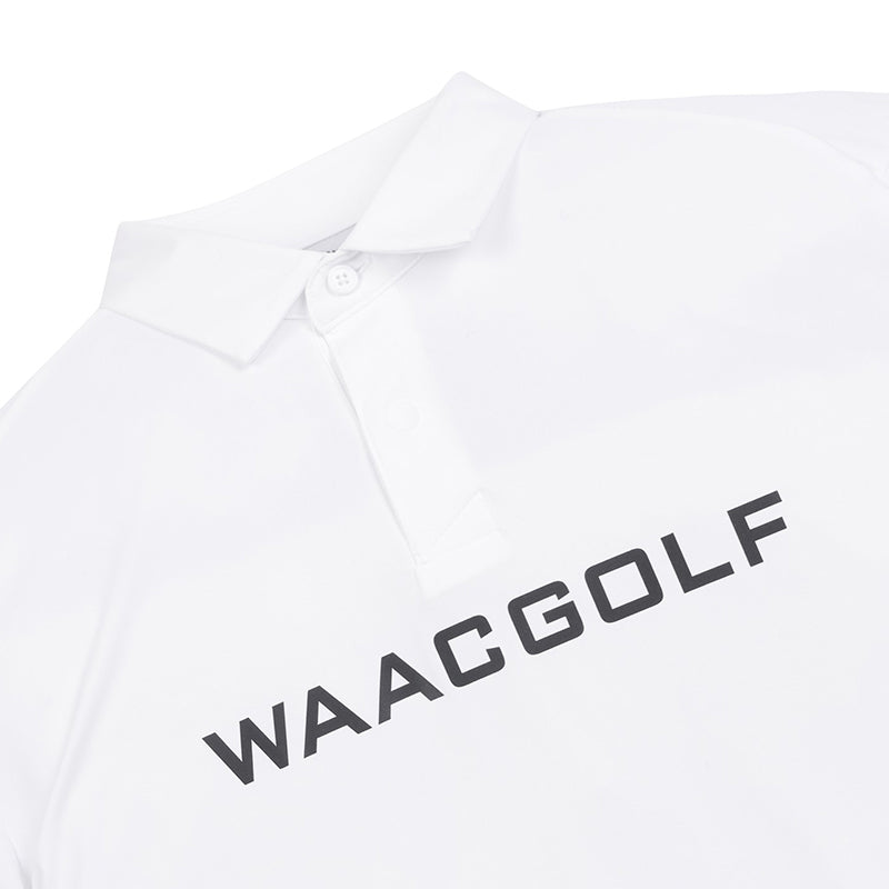 WAAC Korea Player's Edition Cool Men's Long Sleeve Polo (White)