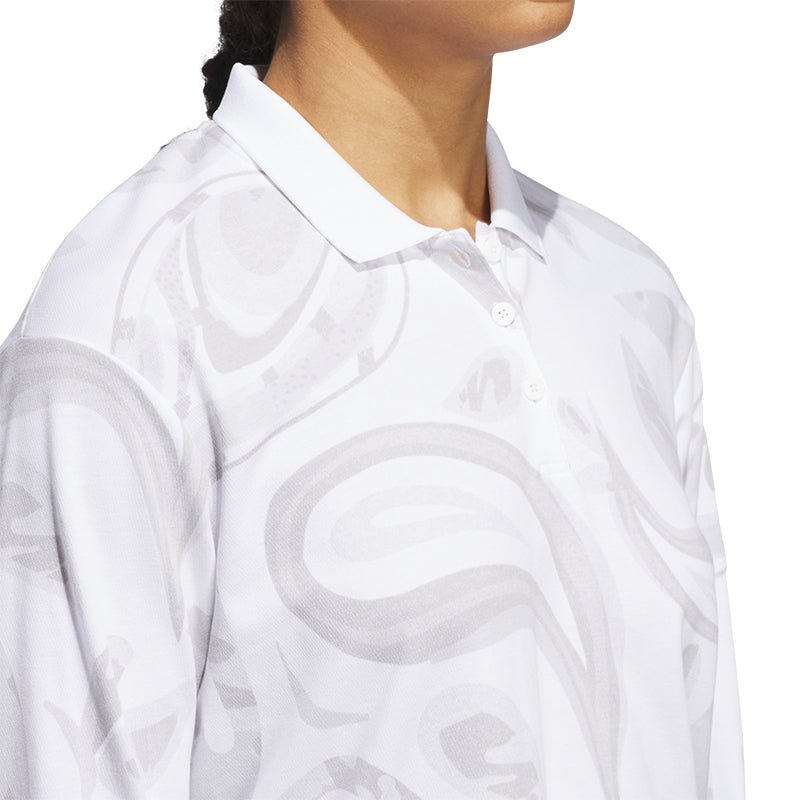 ADIDAS Go-To Women?s Long Sleeve Polo (White)