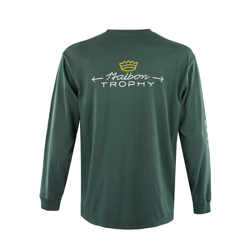 MALBON GOLF Trophy Men's Long Sleeve T-Shirt (Green)