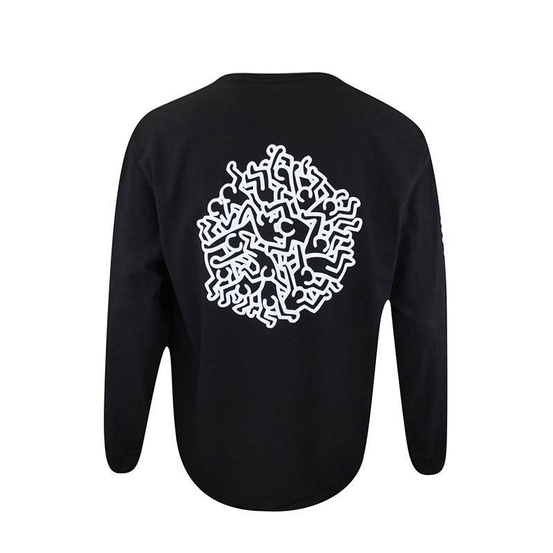 MALBON GOLF x Keith Haring Men's Long Sleeve T-Shirt (Black)