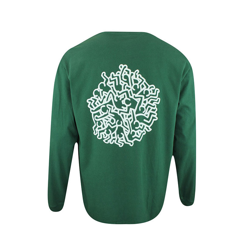 MALBON GOLF x Keith Haring Men's Long Sleeve T-Shirt (Green)