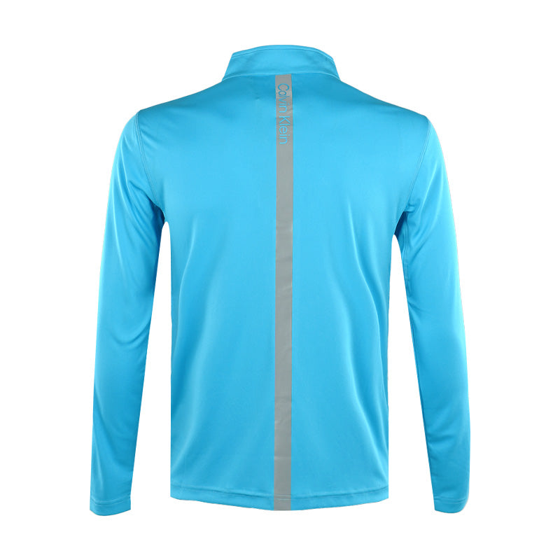 CALVIN KLEIN Westgate Half Zip Men's Long Sleeve Shirt (Aquarius)