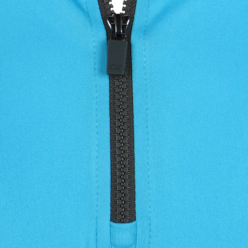 CALVIN KLEIN Westgate Half Zip Men's Long Sleeve Shirt (Aquarius)