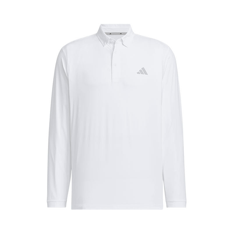ADIDAS Ultimate365 3-Stripes Men's Long Sleeve Polo (White)