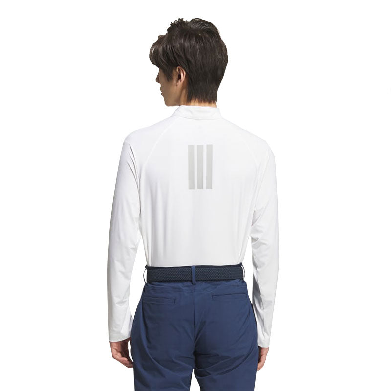 ADIDAS Ultimate365 3-Stripes Men's Long Sleeve Polo (White)
