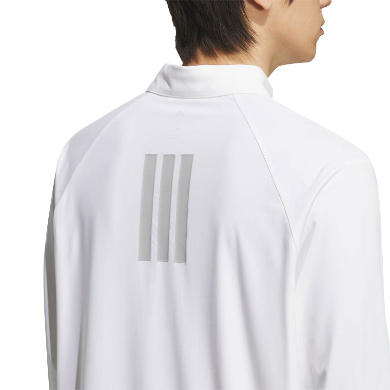 ADIDAS Ultimate365 3-Stripes Men's Long Sleeve Polo (White)
