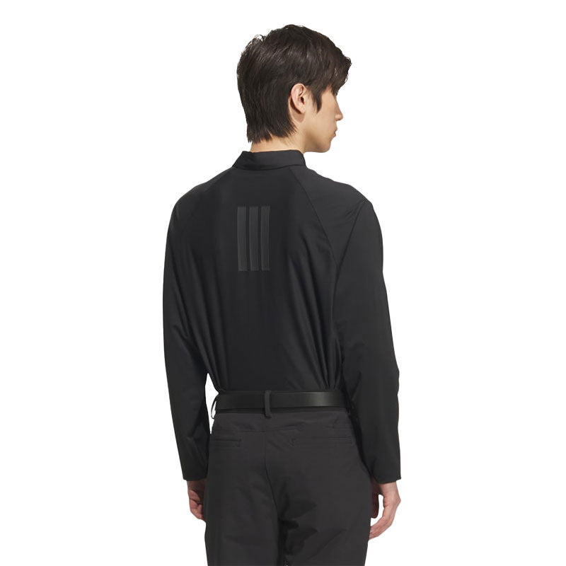 ADIDAS Ultimate365 3-Stripes Men's Long Sleeve Polo (Black)