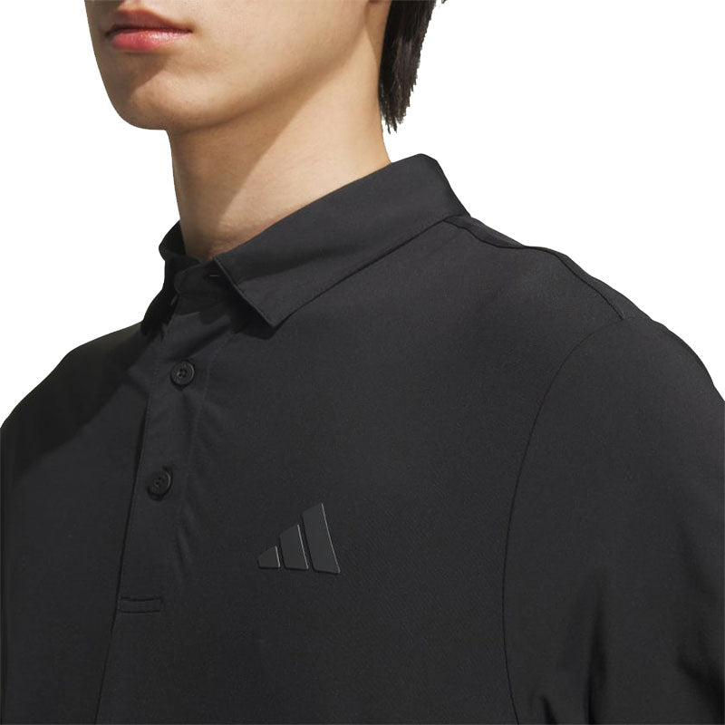 ADIDAS Ultimate365 3-Stripes Men's Long Sleeve Polo (Black)
