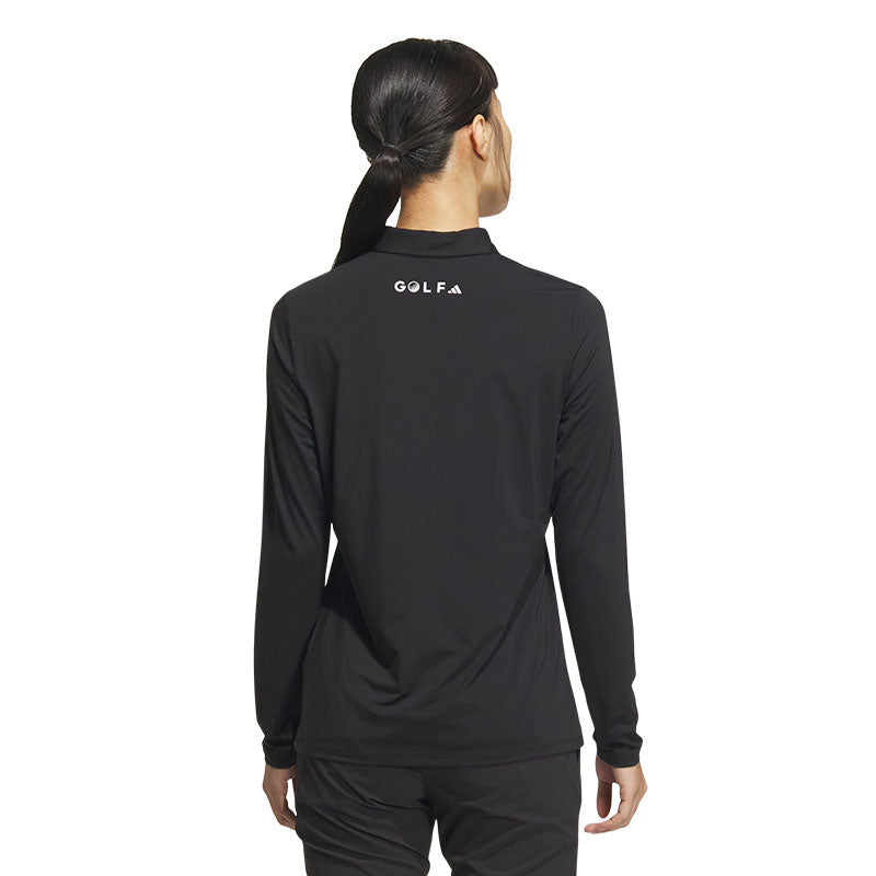 ADIDAS AEROREADY Women's Long Sleeve Polo (Black)