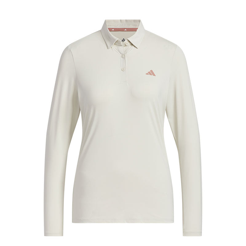 ADIDAS AEROREADY Women's Long Sleeve Polo (Alumina)