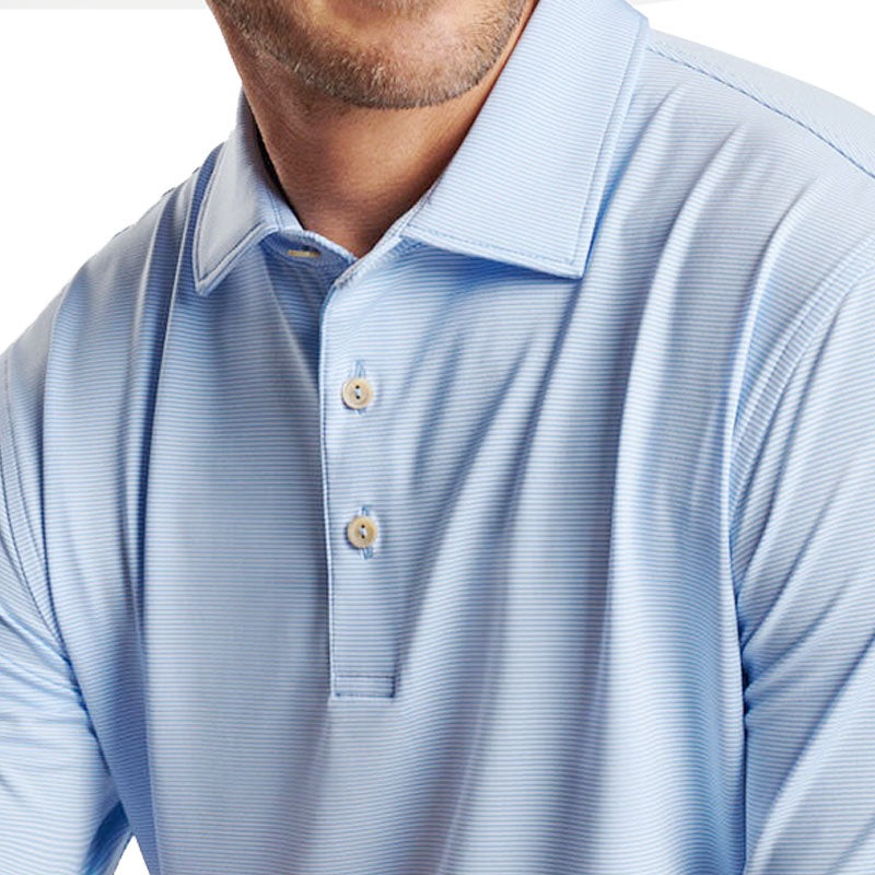 PETER MILLAR Jubilee Men's Long Sleeve Polo (Blue Fade)