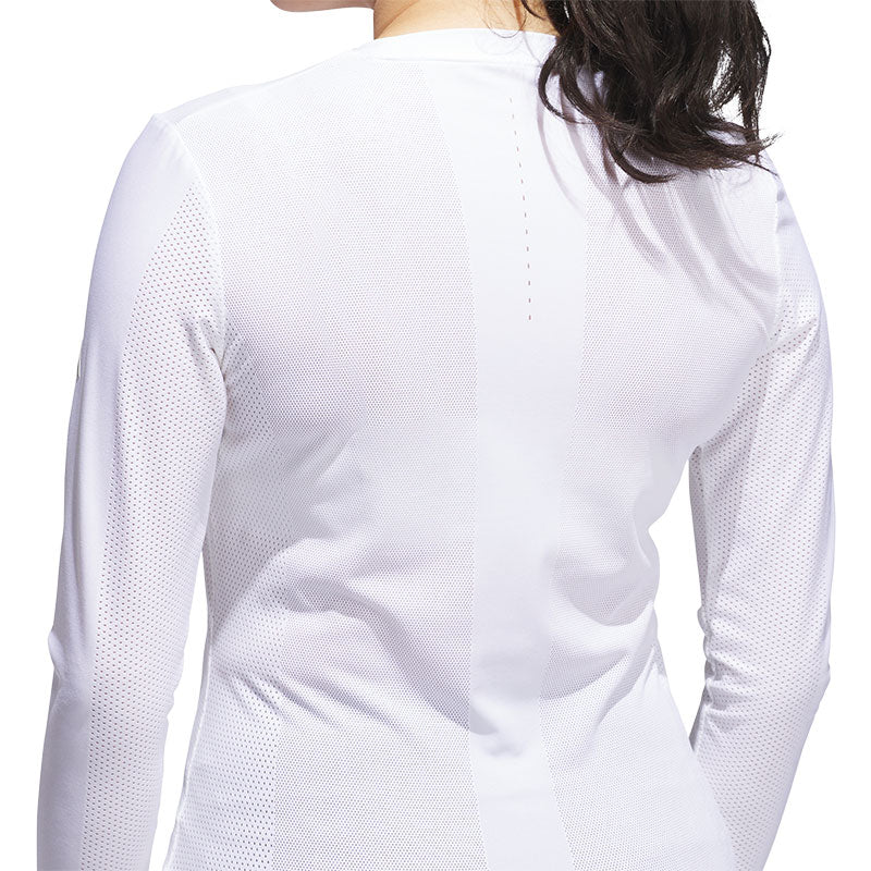 ADIDAS Ultimate365 Tour Engineered Women's Long Sleeve Shirt (White)