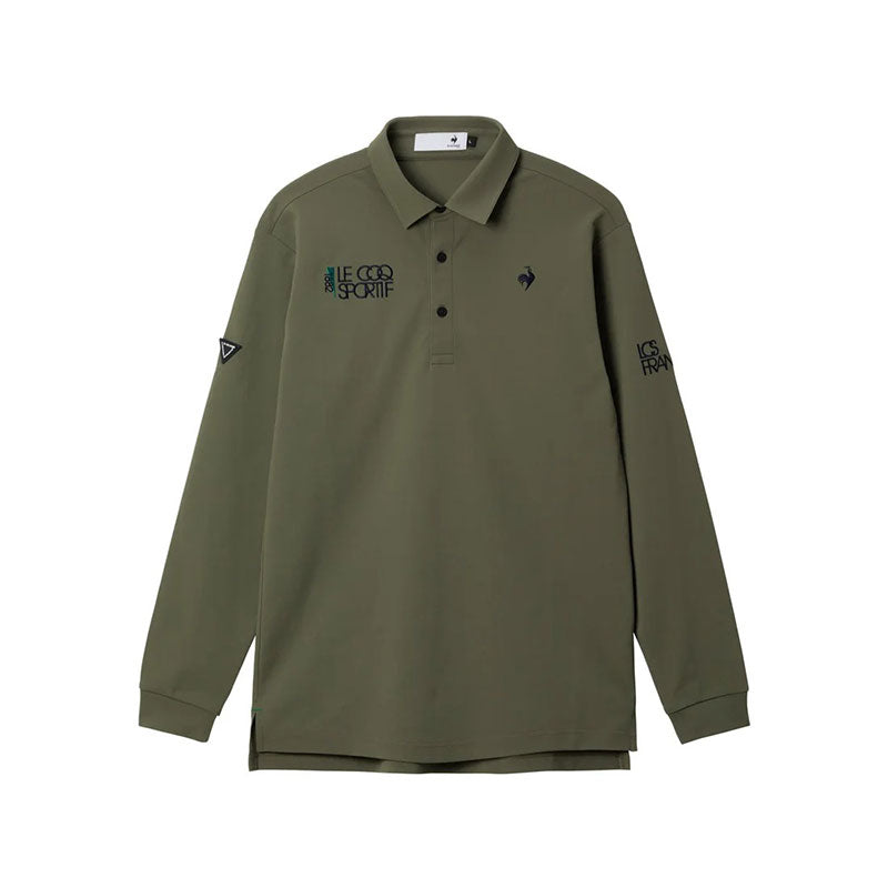 LE COQ SPORTIF GOLF Basic Men's Long Sleeve Polo (Khaki)