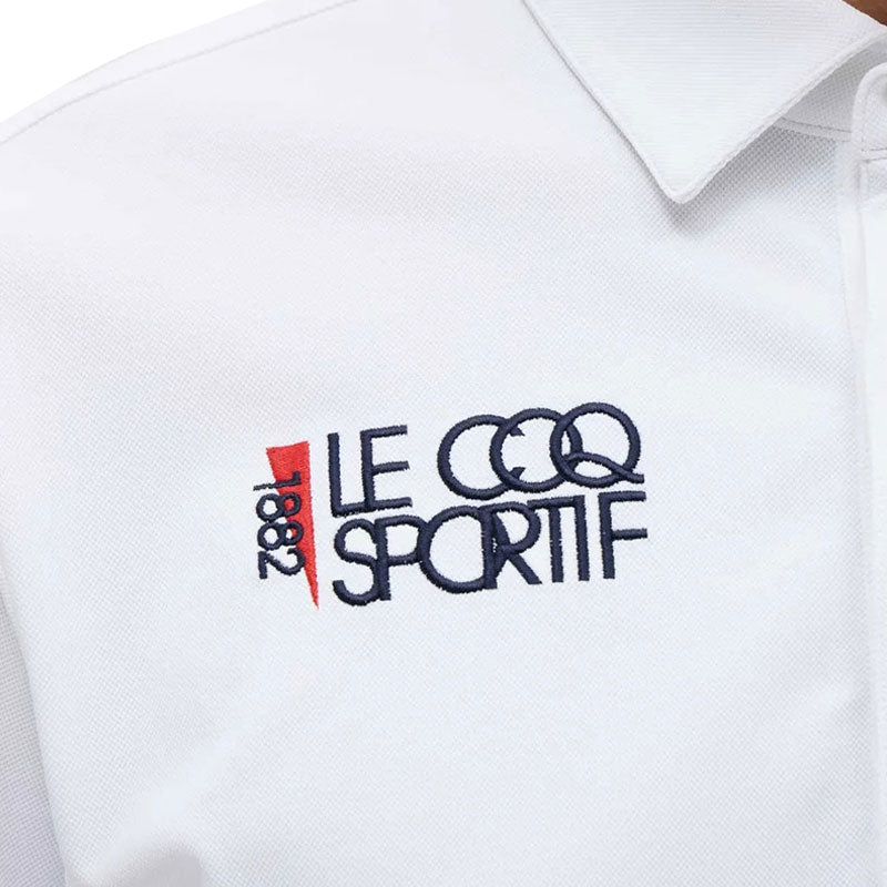 LE COQ SPORTIF GOLF Basic Men's Long Sleeve Polo (White)
