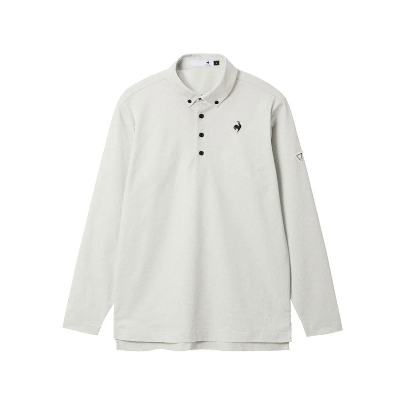 LE COQ SPORTIF GOLF Triangle Long Sleeve Print Men's Polo (Grey)