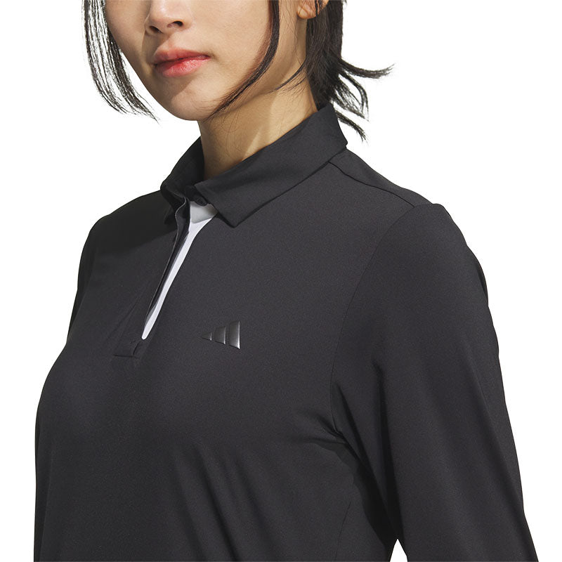 ADIDAS Ultimate365 Tour Women's Long Sleeve Polo (Black)
