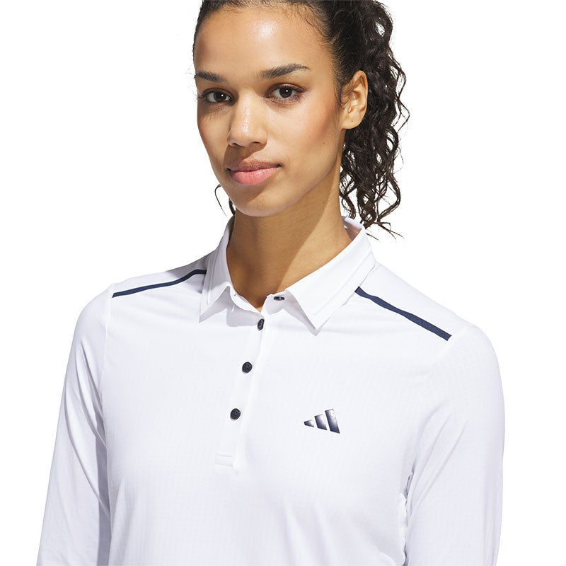 ADIDAS Ultimate365 Tour Climacool Women's Long Sleeve Polo (White)