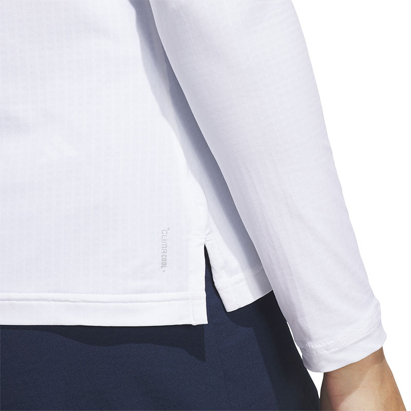 ADIDAS Ultimate365 Tour Climacool Women's Long Sleeve Polo (White)
