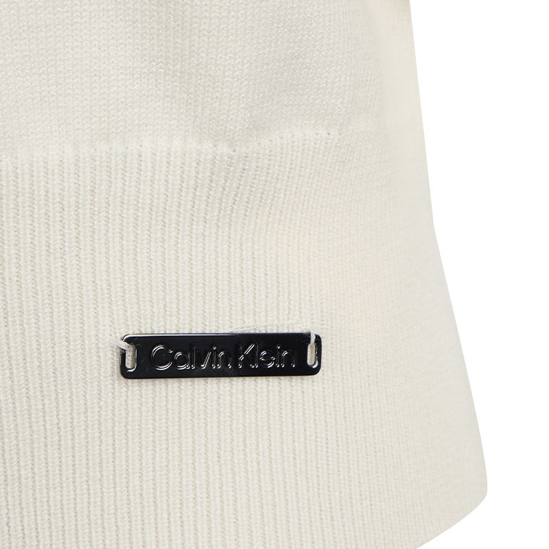 CALVIN KLEIN Olwyn Knit Women's Long Sleeve Polo (Buttercream)