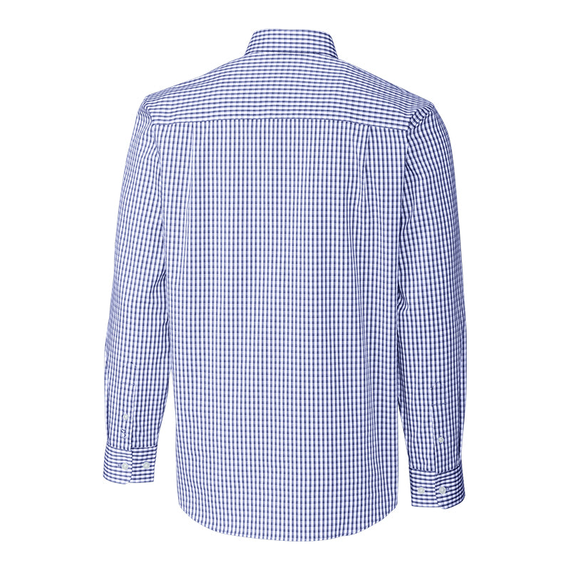 CUTTER & BUCK Gingham Men's Long Sleeve Shirt (Tour Blue)