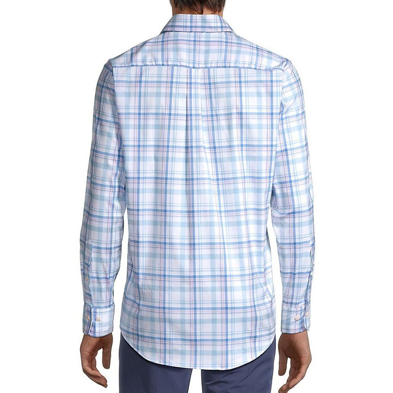 PETER MILLAR Cottage Blue Payson Cotton-Stretch Men's Polo (Gottage Blue)