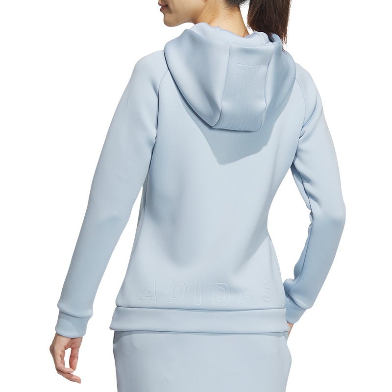 ADIDAS 3D Deboss Knit Women's Hoodie (Blue)
