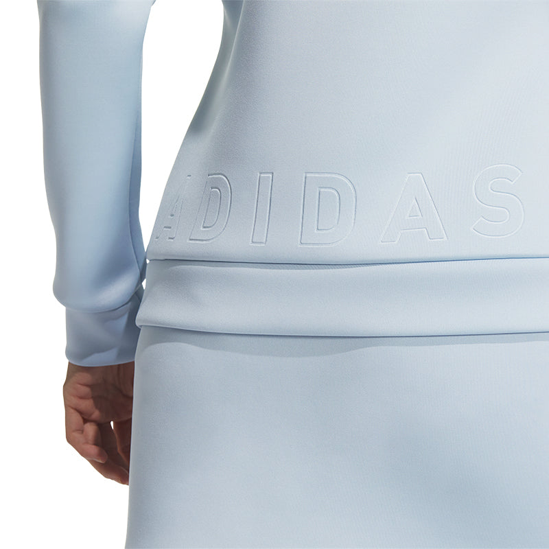 ADIDAS 3D Deboss Knit Women's Hoodie (Blue)
