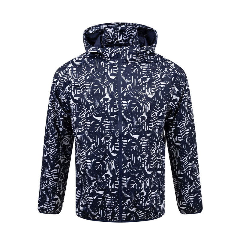 CALVIN KLEIN Westgate Half-Zip Men's Long Sleeve Shirt (White/Evening Blue)