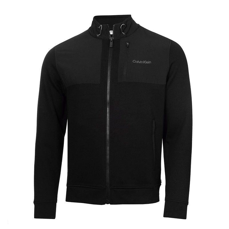 CALVIN KLEIN Casa Blanca Full Zip Hybrid Men's Sweatshirt (Black)
