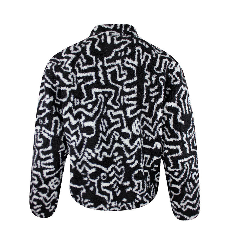 MALBON GOLF x Keith Haring Sherpa Men's Pullover Shirt (Black)