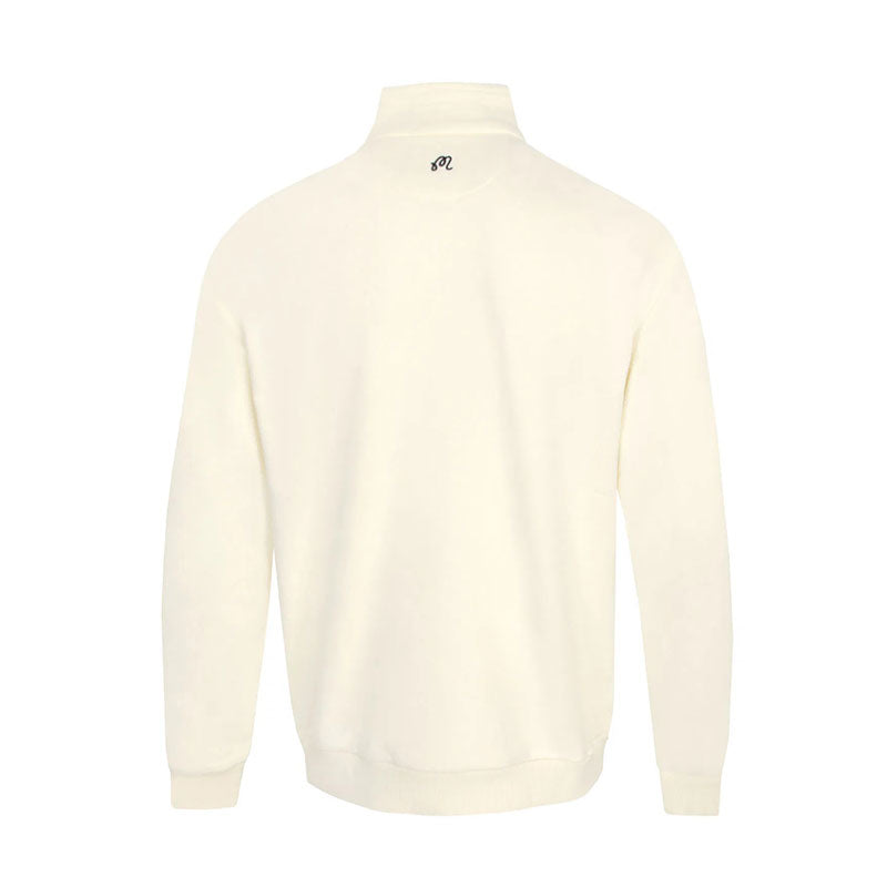 MALBON GOLF University Double Zip Men's Jacket (Cream)
