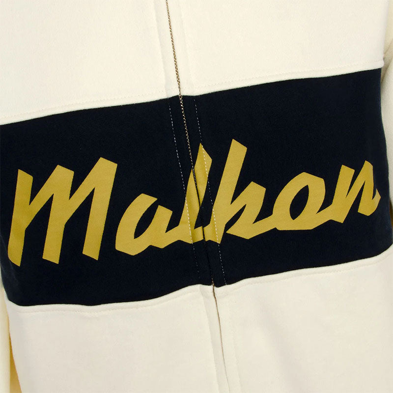 MALBON GOLF University Double Zip Men's Jacket (Cream)