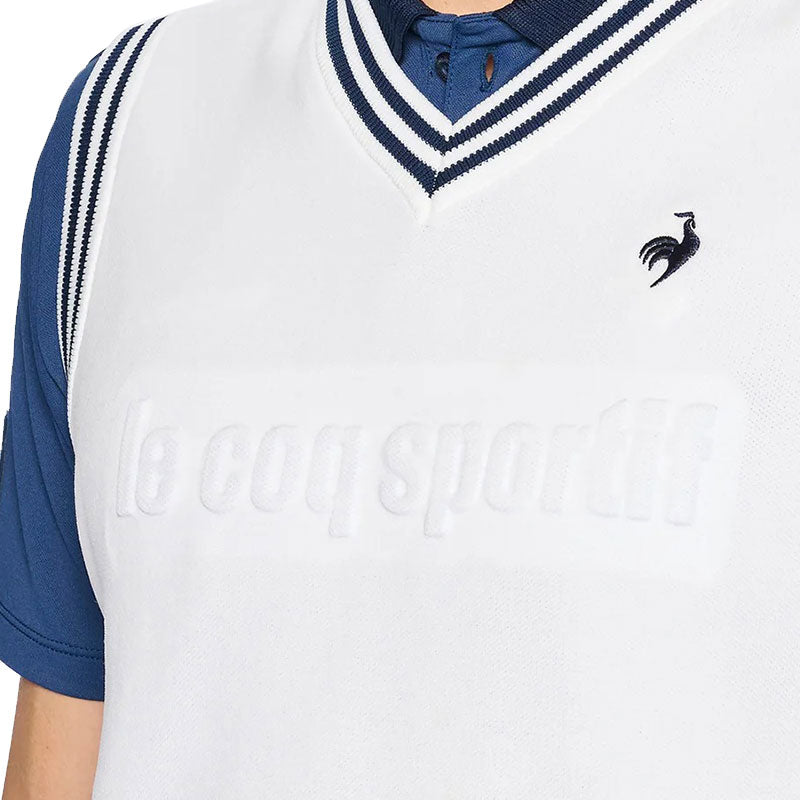 LE COQ SPORTIF GOLF Men's Knit Vest (White)
