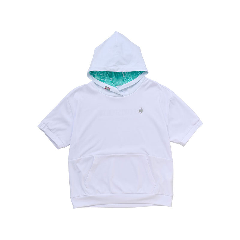 LE COQ SPORTIF GOLF 30th Anniversary Women's Short Sleeve Hoodie (White)