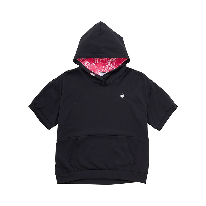 LE COQ SPORTIF GOLF 30th Anniversary Women's Short Sleeve Hoodie (Black)