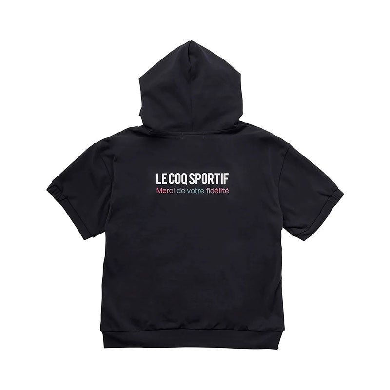 LE COQ SPORTIF GOLF 30th Anniversary Women's Short Sleeve Hoodie (Black)